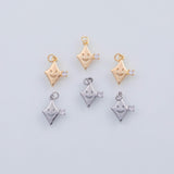 18K Gold PVD 22k Smiley Face Kite Charm 14x10mm Pendant Charms - Tarnish Resistant