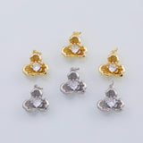 18K Gold PVD 3D Flower Charm 15mm 22k Pendant Charms - Tarnish Resistant