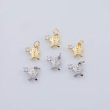 18K Gold PVD Gingerbread Man 10x11mm Christmas Charm 22k Pendant Charms - Tarnish Resistant