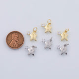 18K Gold PVD Gingerbread Man 10x11mm Christmas Charm 22k Pendant Charms - Tarnish Resistant