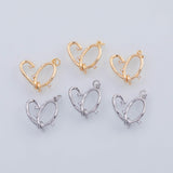 18K Gold PVD 22k heart charm 18x16mm pendant charms - Tarnish Resistant