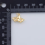 18K Gold PVD 22k butterfly charm 12x17mm double two butterflies pendant charms - Tarnish Resistant