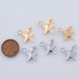 18K Gold PVD Leaf charm - Tarnish Resistant