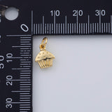 18K Gold PVD Cup Cake charm - Tarnish Resistant