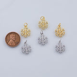 18K Gold PVD Snowflake charm - Tarnish Resistant