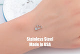 Heart Set Mother and Daughter Small- Stainless Connector- Permanent Jewelry Connectors- Polished Stainless Steel - Made in the USA
