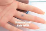 Hisbiscus- Stainless Connector- Permanent Jewelry Connectors- Polished Stainless Steel - Made in the USA