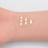 Gold Filled Detangler Minimalist Style Band Three Hole Spacer Permanent jewelry bracelets necklaces - Connectors GF Sterling Made in the USA