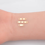 Gold Filled Detangler Minimalist Style Band Three Hole Spacer Permanent jewelry bracelets necklaces - Connectors GF Sterling Made in the USA