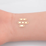 Gold Filled Detangler Minimalist Style Band Three Hole Spacer Permanent jewelry bracelets necklaces - Connectors GF Sterling Made in the USA