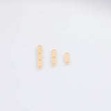 Gold Filled Detangler Minimalist Style Band Three Hole Spacer Permanent jewelry bracelets necklaces - Connectors GF Sterling Made in the USA