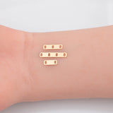Gold Filled Detangler Minimalist Style Band Three Hole Spacer Permanent jewelry bracelets necklaces - Connectors GF Sterling Made in the USA