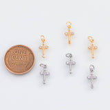 Gold PVD Plated Cross Charm Tarnish Resistant