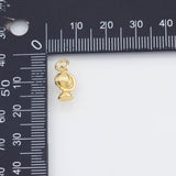 18K Gold PVD 3d globe charm 13x8mm map earth pendant charms - Tarnish Resistant