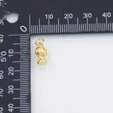 18K Gold PVD 3d globe charm 13x8mm map earth pendant charms - Tarnish Resistant
