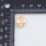18K Gold PVD Flower cloud charm with smiley face 12x15mm 22k earrings s charm charms - Tarnish Resistant