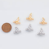 18K Gold PVD 22k strong hs holding dumbbells bars power strength workout exercise weightlifting charm 13x19mm charms - Tarnish Resistant