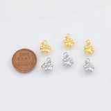 18K Gold PVD 22k 3d paws charm dog cat paw animal 8x10mm charm pendant charms - Tarnish Resistant