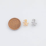 18K Gold PVD 22k dainty starfish star fish ocean beach charm 8mm earrings s charms - Tarnish Resistant