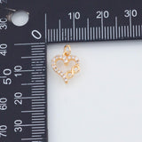18K Gold PVD Heart Infinity Charm 10x12mm 22k Pendant Charms - Tarnish Resistant