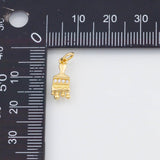 18K Gold PVD Paint Brush Paintbrush Charm 6x14mm 22k Pendant Charms - Tarnish Resistant