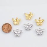 18K Gold PVD Butterfly Charm 12x17mm 22k Pendant Charms - Tarnish Resistant