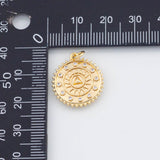 18K Gold PVD 22k Sun Burst Charm Pendant Charms - Tarnish Resistant