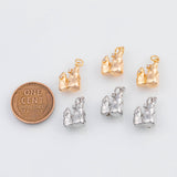 18K Gold PVD Asparagus Charm 10x14mm 22k Vegetable Pendant Charms Mermaid Flippers - Tarnish Resistant