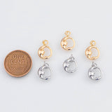 18K Gold PVD Dainty Man on the Moon Face Charm 13x10mm 22k Earrings s Charm Charms - Tarnish Resistant