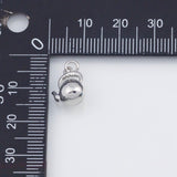 18K Gold PVD 22k 3D Water Kettle Boiler Pot 12x9mm Pendant Charms - Tarnish Resistant