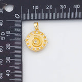 18K Gold PVD 22k Ammonite Nautilus Sea Snail 16mm Pendant Charms - Tarnish Resistant
