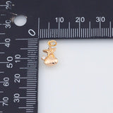 18K Gold PVD Starfish clam shell oyster ocean beach charm 10x7mm 22k pendant charms - Tarnish Resistant