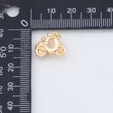 18K Gold PVD 22k Moped Motorcycle Charm 12x15mm Pendant Charms - Tarnish Resistant