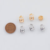 18K Gold PVD 22k bucket charm 8x11mm cleaning maid housekeeping charm pendant charms - Tarnish Resistant