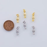 18K Gold PVD 22k cy wrapper charm 5x15mm pendant charms - Tarnish Resistant