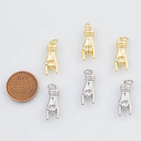 18K Gold PVD H sign rock peace charm - Tarnish Resistant