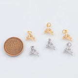 18K Gold PVD Whale tail dolphin tail charm - Tarnish Resistant