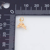 18K Gold PVD Whale tail dolphin tail charm - Tarnish Resistant