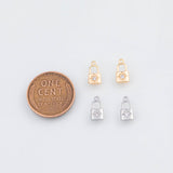 18K Gold PVD Lock star charm - Tarnish Resistant