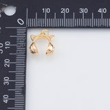 18K Gold PVD Gamer headphones with ears charm - Tarnish Resistant