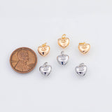 18K Gold PVD Heart Smiley Face charm - Tarnish Resistant