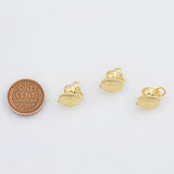 18K Gold PVD 3D Tea Cup Charm 8x11mm Charm - Tarnish Resistant