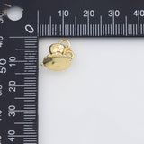 18K Gold PVD 3D Tea Cup Charm 8x11mm Charm - Tarnish Resistant