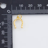 18K Gold PVD Horseshoe Charms 10x13mm - Tarnish Resistant