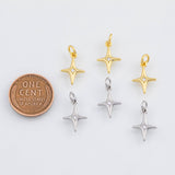 18K Gold PVD North star charm 9x14mm pendant charms - Tarnish Resistant