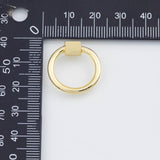 18K Gold PVD Round Carabiner Screw Clasp 19mm 20mm Screw Clasp Oval , Interlocking Round Clasp, Circle Shaped Clasps, Gold, - Tarnish Resist