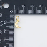 18K Gold PVD Dainty moon charm 6x10mm pendant charms - Tarnish Resistant