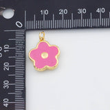 18K Gold PVD Enamel Dainty Heart 6mm Pendant Charms - Tarnish Resistant