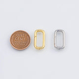 18K Gold PVD Push Gate Clasp 10x19mm Pendant Charms - Tarnish Resistant