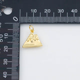 18K Gold PVD Mountain charm 14x14mm snow capped 22k pendant charms - Tarnish Resistant